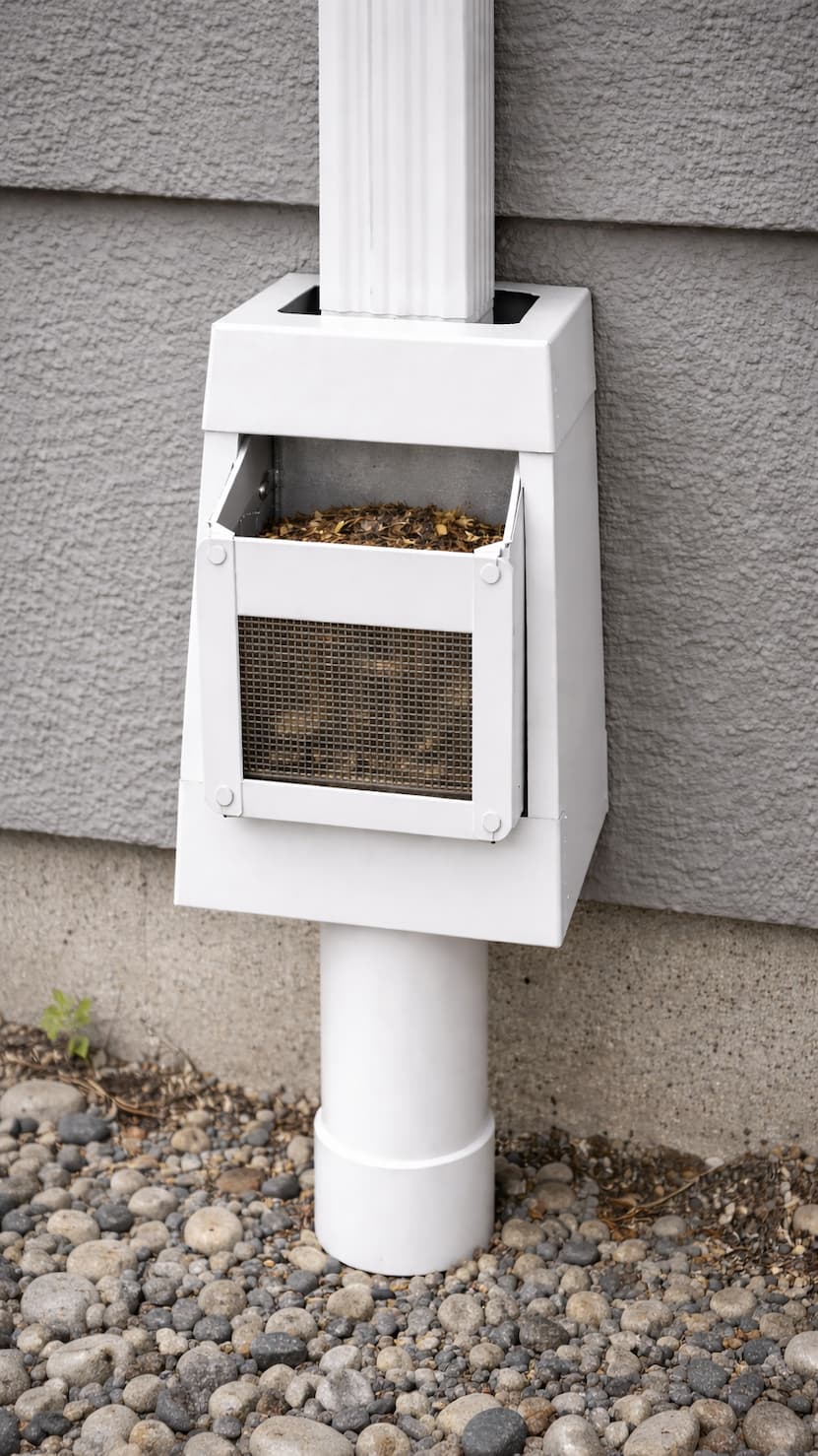 Downspout Cleanout Installation